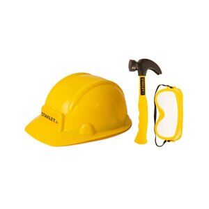 Stanley Jr. Kids Yellow Hard Hat Hammer & Safety Goggles Play Kit